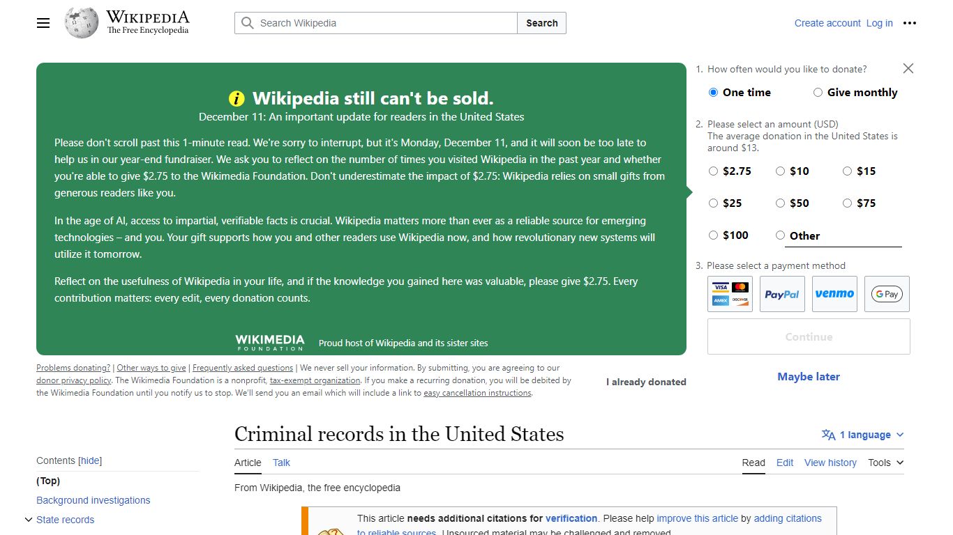 Criminal records in the United States - Wikipedia